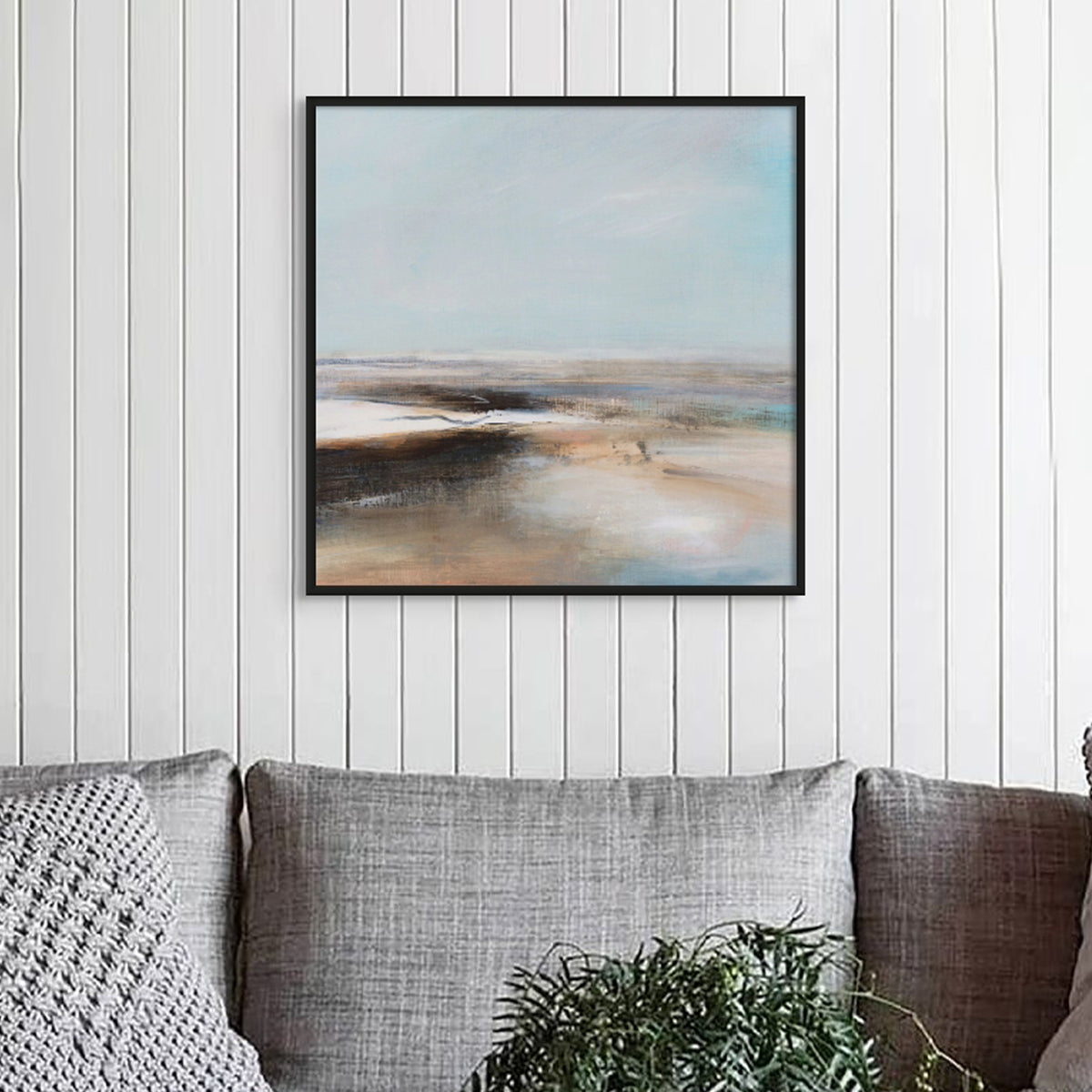 Sea Veil 1 | Coastal Visions Beach Painting Print - Framed Print -  sea painting