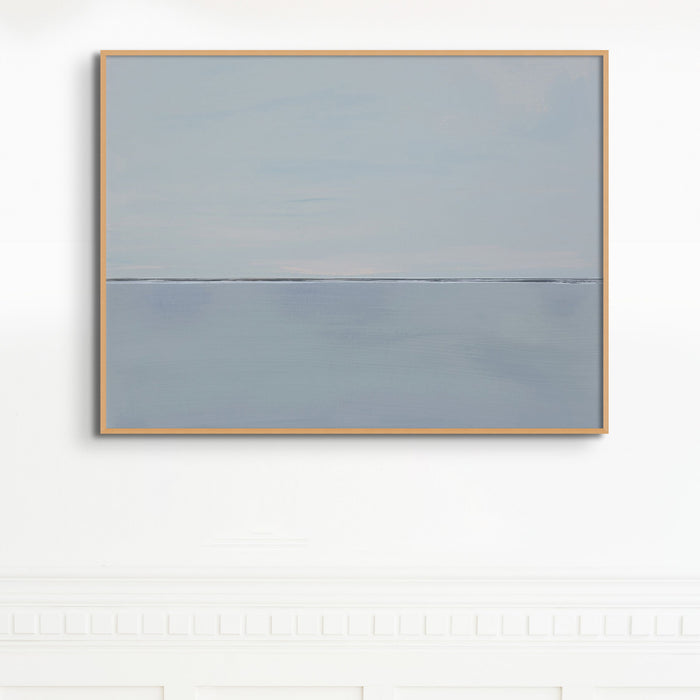 Slate Sea Painting | Modern Abstract Coastal Painting - Framed Wall Art