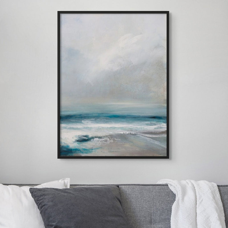 Spectral Light | Coastal Visions Sea Painting Print - Framed Canvas - beach painting