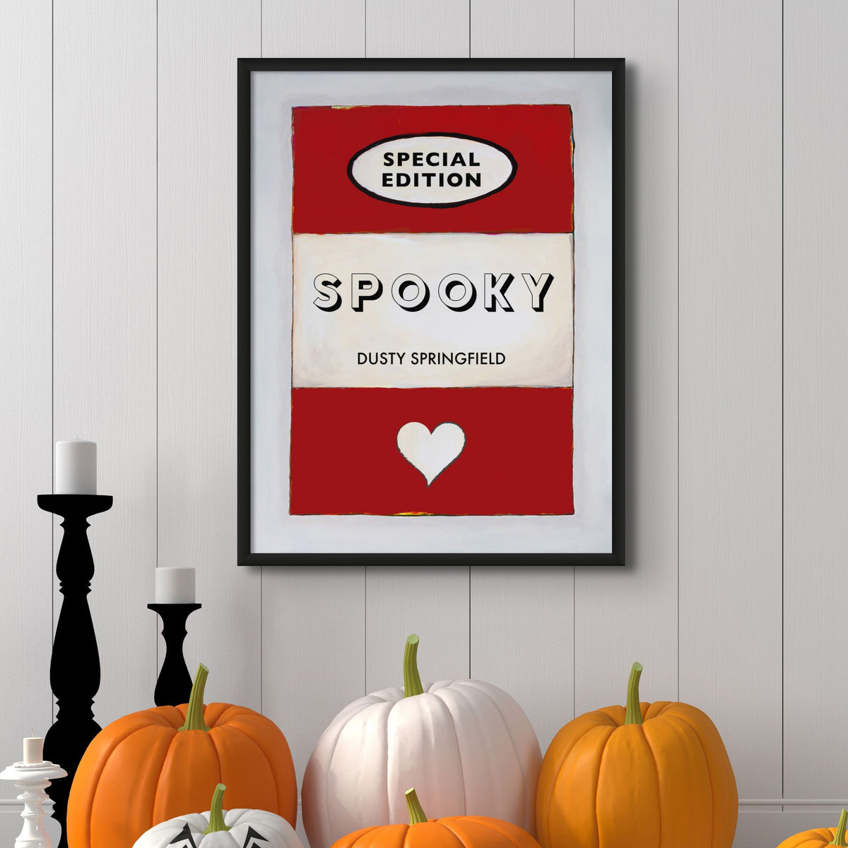 Spooky  Quote on  Vintage Style Book Cover Print  - Unframed