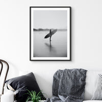 Set of Black and White Beach Photographs - Framed Beach House Art