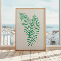 Tropical Leaf Artwork No 2 | Green Botanical Wall Art - Unframed