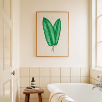 Tropical Leaf Artwork No 1 | Green Botanical Wall Art - Unframed