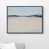 Tide Beach Art | Abstract Sea Painting - Framed Wall Art