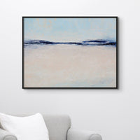 Tide Beach Print | Abstract Sea Painting - Framed Canvas