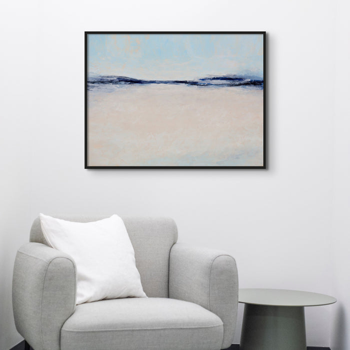 Tide Beach Print | Abstract Sea Painting - Framed Canvas