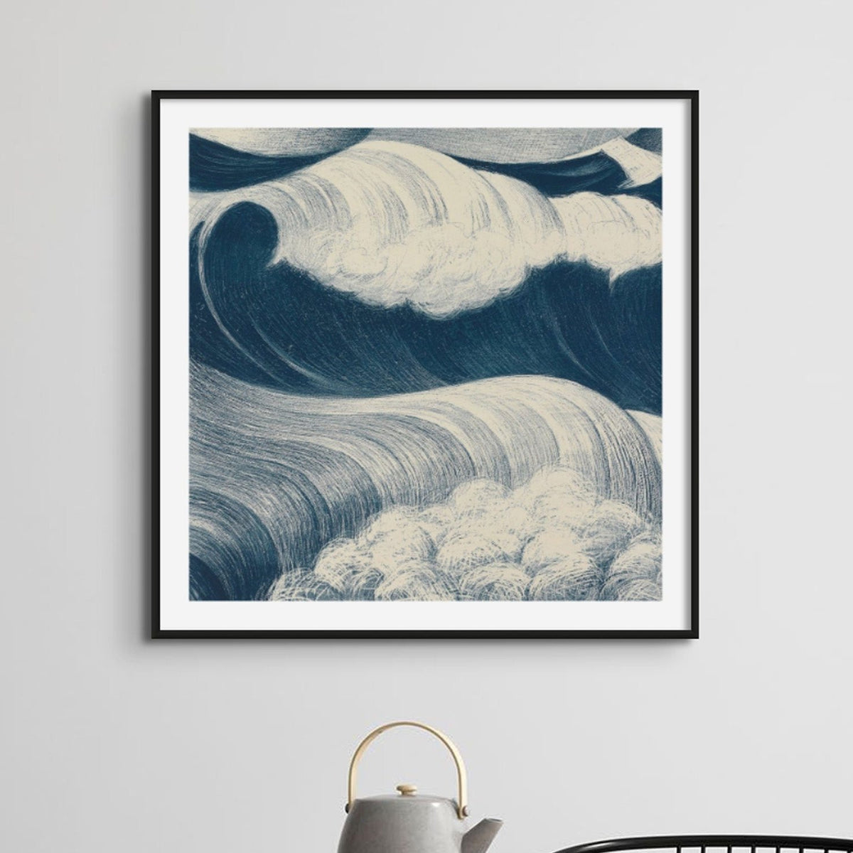 Wave Art Print | Seascape Wall Art Print - Framed