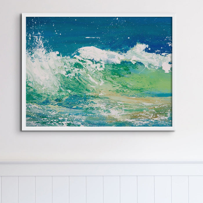 Abstract Sea Painting | Sea Beach Painting Wall Art - Framed Art Print