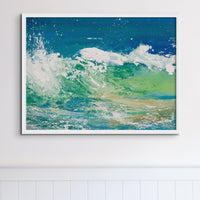 Wave Painting | Study No 1 | Seascape Beach Painting Wall Art - Framed Canvas