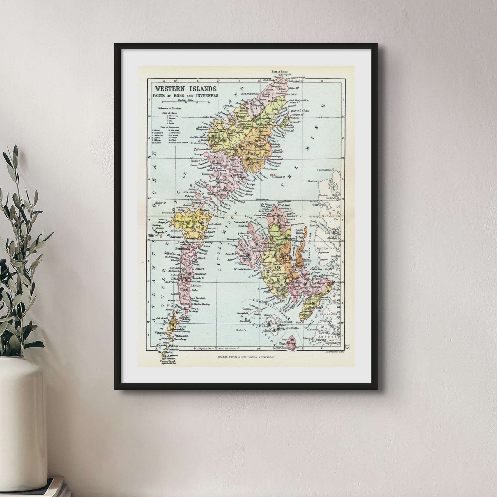 Personalised Isle of Scalpay Watercolour Map Giclee Print | Isle of Harris | Bespoke Giclée Art | Outer Hebrides | high quality Scottish Islands