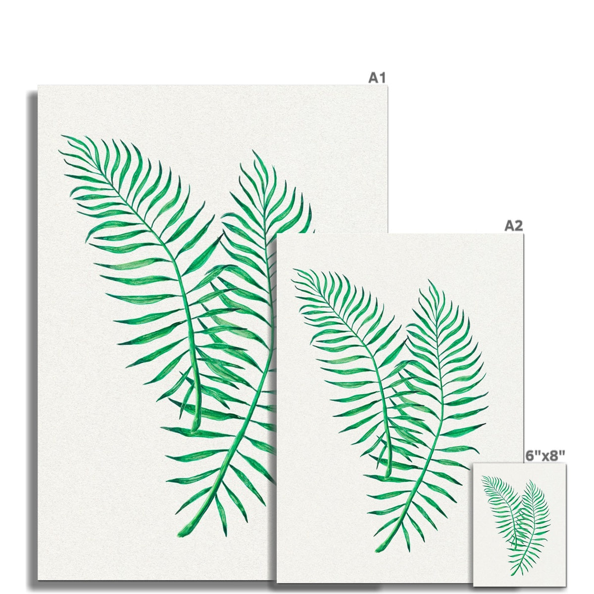 Tropical Leaf Artwork No 2 | Green Botanical Wall Art - Unframed