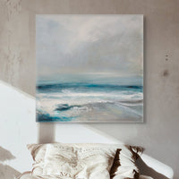 Abstract Aquamarine | Coastal Visions Sea Painting - Unframed Canvas - large seascape print