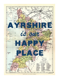 Personalised Quote on Map Print | Personalised Vintage Map Picture - Unframed