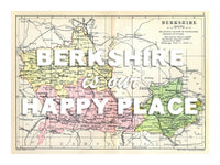 Personalised Quote on Map Print | Personalised Vintage Map Picture - Unframed