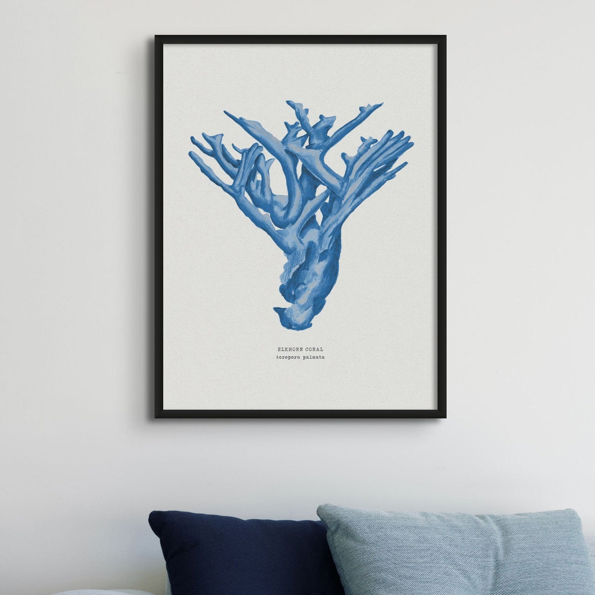 Coral Print | Marine Blue Coral Painting No 4 - Unframed