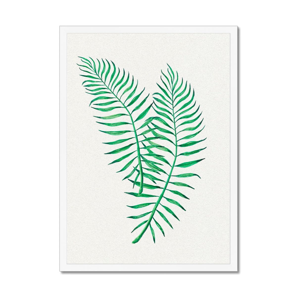 Tropical Leaf Artwork No 2 | Green Botanical  Wall Art - Framed