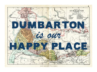 Personalised Quote on Map Print | Personalised Vintage Map Picture - Unframed