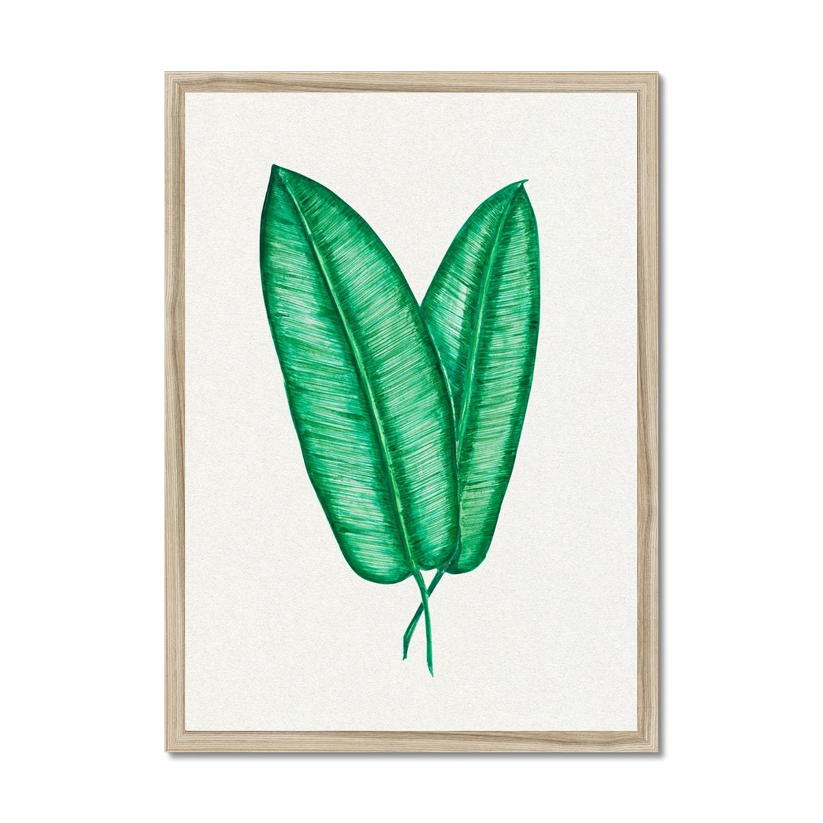 Tropical Leaf Artwork No 1 | Green Botanical Wall Art - Framed