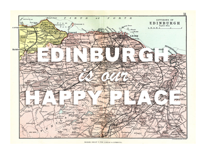 Personalised Quote on Map Print | Personalised Vintage Map Picture - Framed