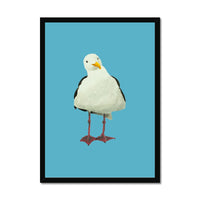 Seagull Painting | Bird Art Print - Framed