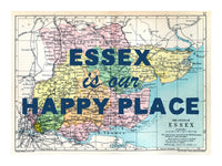 Personalised Quote on Map Print | Personalised Vintage Map Picture - Unframed