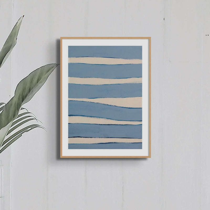 Set of Three Wave Prints - Framed Beach House Art