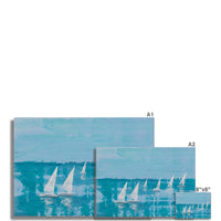 White Sail Regatta | Sailing Painting | Nautical Sailing Regatta Painting  - Unframed