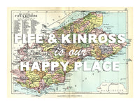 Personalised Quote on Map Print | Personalised Vintage Map Picture - Unframed