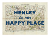 Personalised Quote on Map Print | Personalised Vintage Map Picture - Unframed