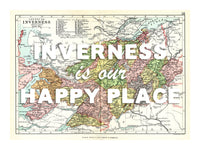 Personalised Quote on Map Print | Personalised Vintage Map Picture - Unframed