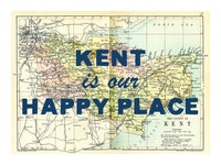 Personalised Quote on Map Print | Personalised Vintage Map Picture - Unframed