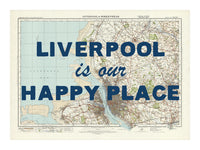 Personalised Quote on Map Print | Personalised Vintage Map Picture - Unframed