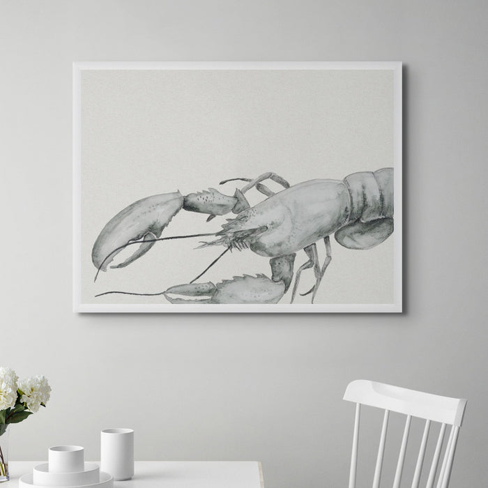 Ink Wash Lobster Art Print |Lobster Painting |  Landscape Format - Unframed