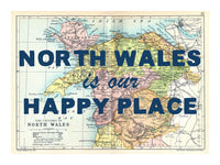 Personalised Quote on Map Print | Personalised Vintage Map Picture - Unframed