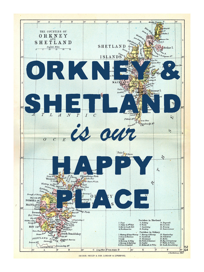 Personalised Quote on Map Print | Personalised Vintage Map Picture - Unframed