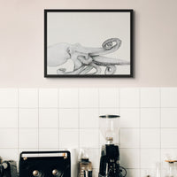 Ink Wash Octopus Art Print | Landscape Format - Unframed