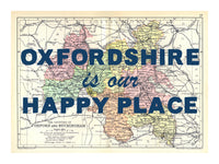 Personalised Quote on Map Print | Personalised Vintage Map Picture - Unframed