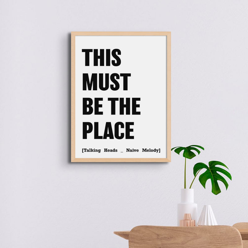 This Must Be The Place (White) Song Lyric Typography Art Print - Unframed Beach House Art - Vintage bird paintings