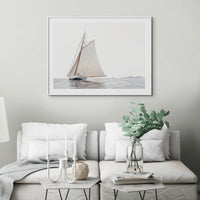 Sailing Yacht Painting | Vintage Watercolour Boat Painting Print - Framed Art Print