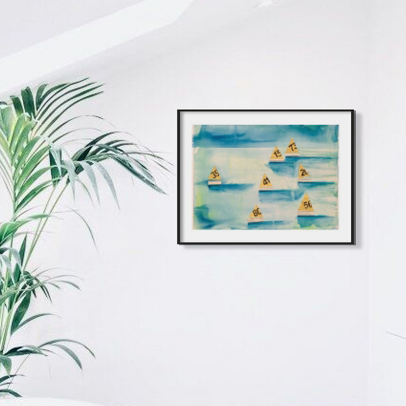 The Regatta Watercolour Print | Modern Coastal Art - Framed