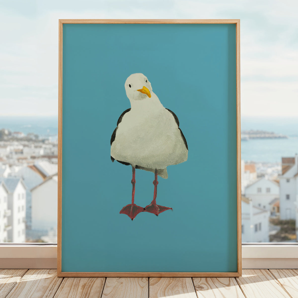 Seagull Painting | Bird Art Print - Unframed