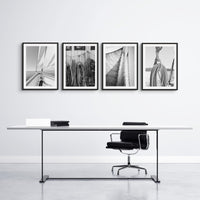 Vintage Ropes Sailing Photograph | Black & White Photography Print - Framed