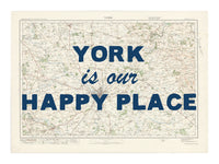 Personalised Quote on Map Print | Personalised Vintage Map Picture - Unframed