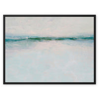 Tide Beach Art | Abstract Sea Painting - Framed Canvas