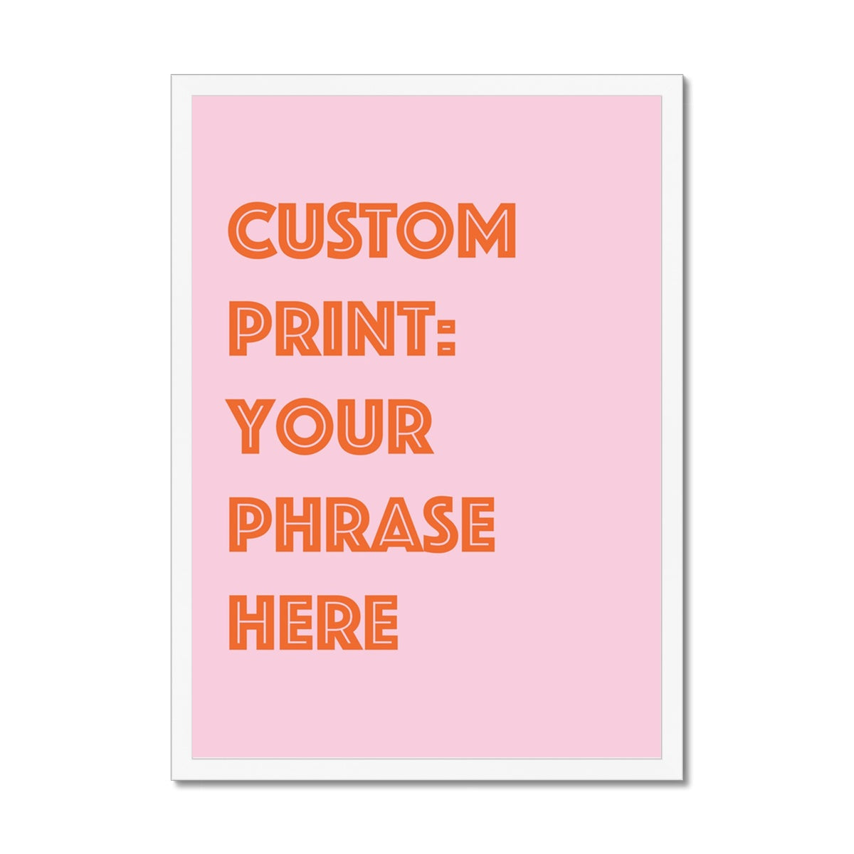 Personalised Quote Art | Cruise Type | Pink - Framed