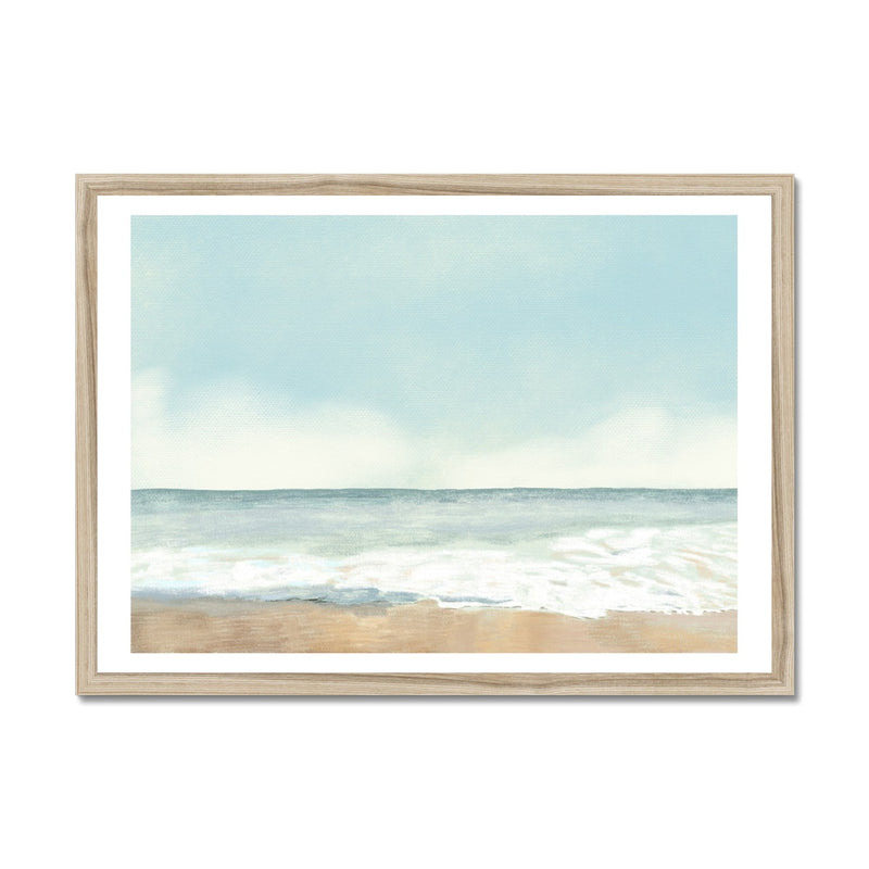 Pastel Beach Painting - Framed Wall Art