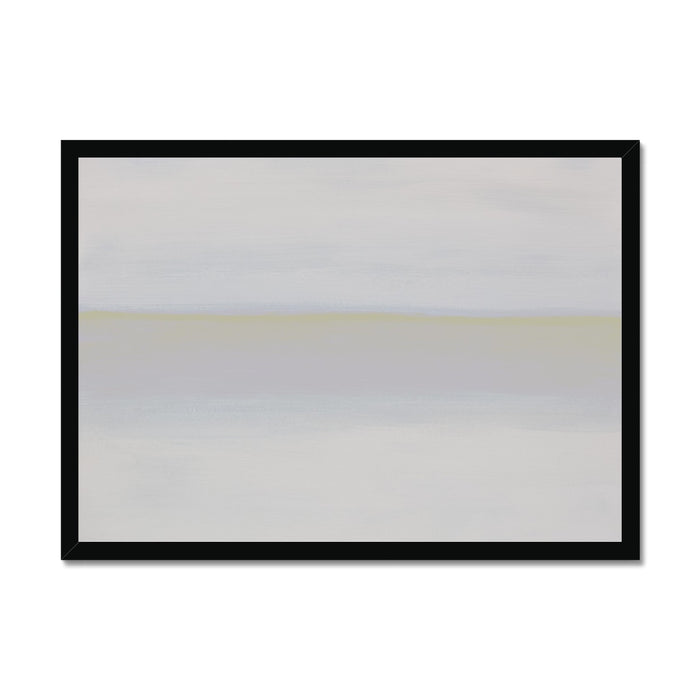 White Sea Painting | Minimal Abstract Coastal Painting - Framed Wall Art