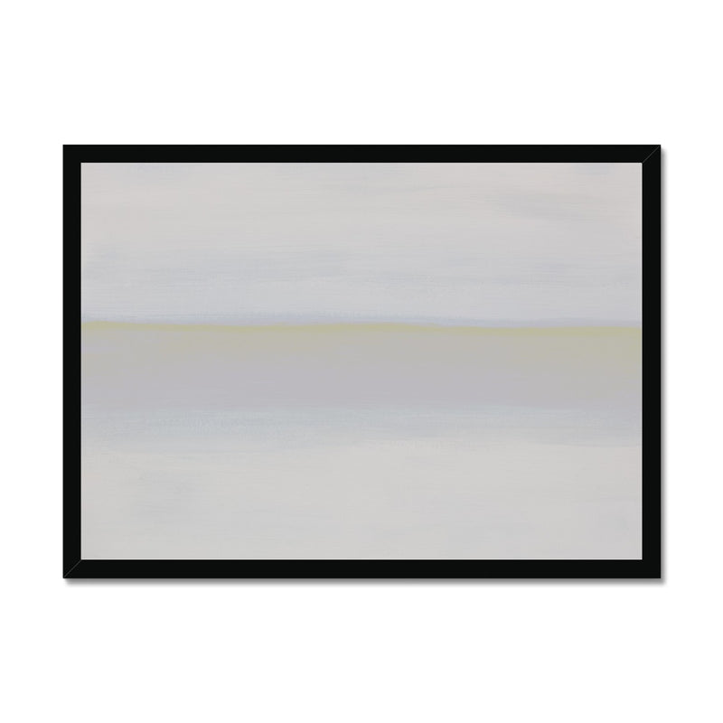 White Sea Painting | Minimal Abstract Coastal Painting - Framed Wall Art