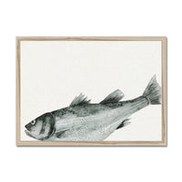 Ink Wash Fish Art Print | Fish Painting | Landscape Format  - Framed