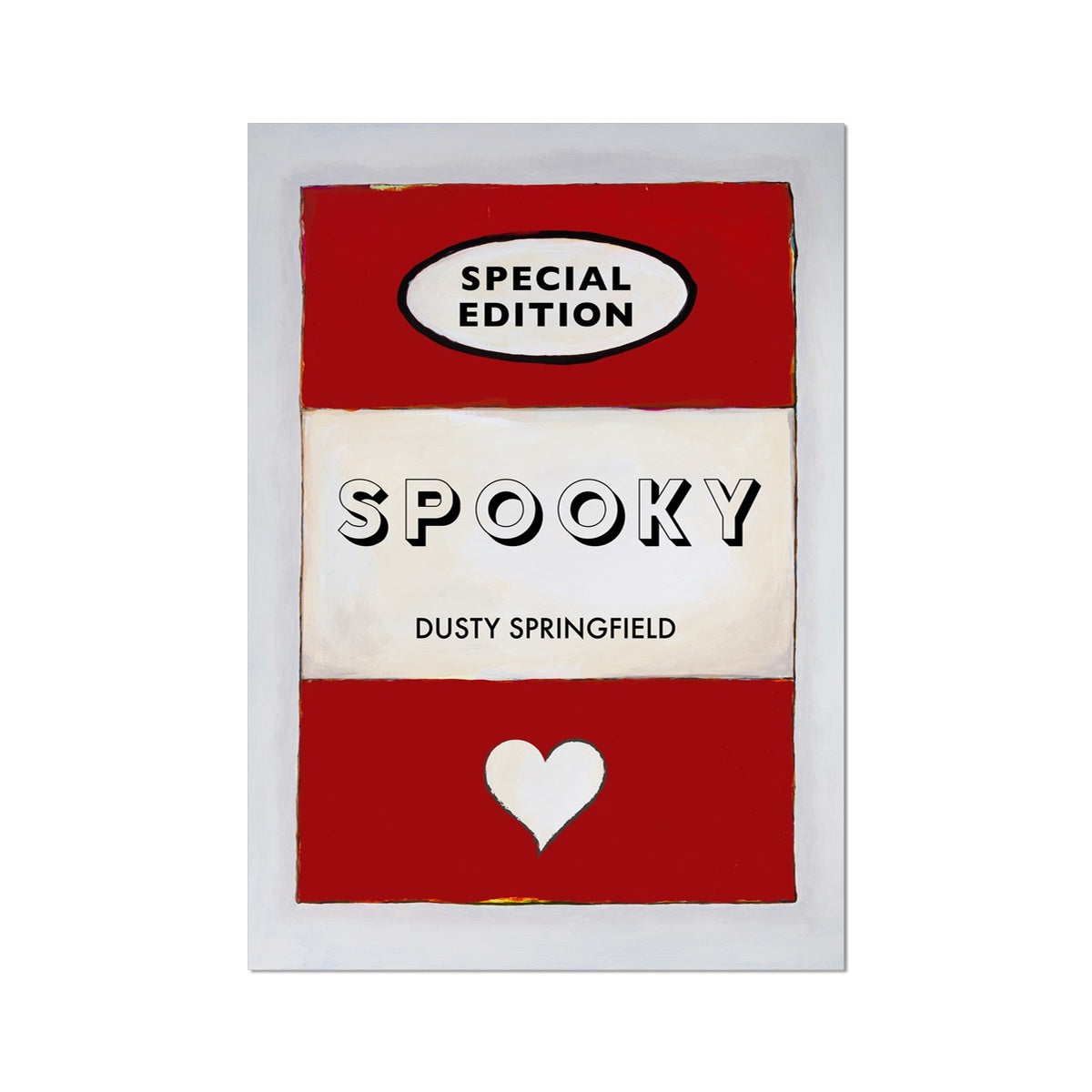 Spooky  Quote on  Vintage Style Book Cover Print  - Unframed